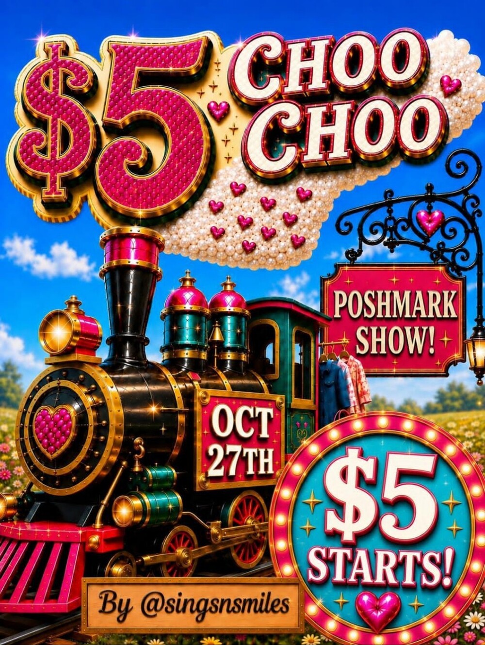 10/27 $5 CHOO CHOO RAID TRAIN! @singsnsmiles - Picture 1 of 3